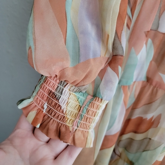 Sezane Andreanne Dress in Leaves size 42 - Picture 9 of 13